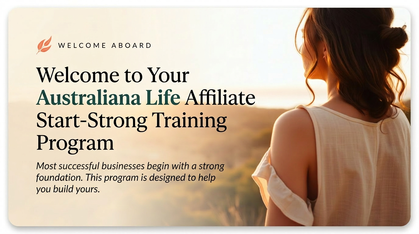 Start-Strong Affiliate Training Program — welcome hero