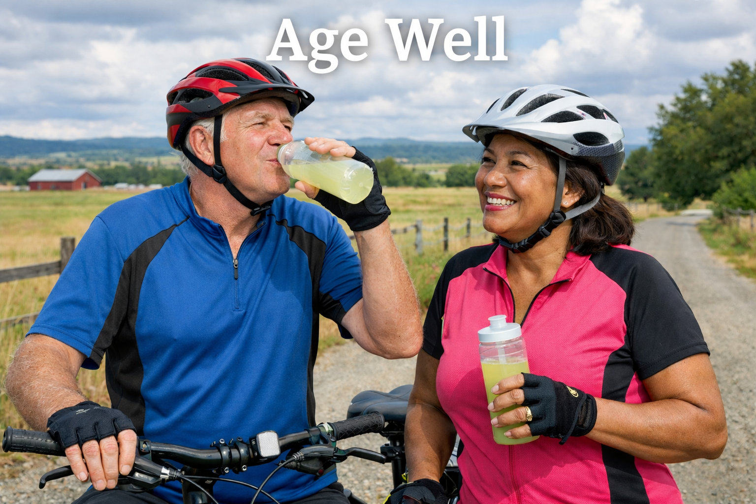 Active couple cycling — Age Well